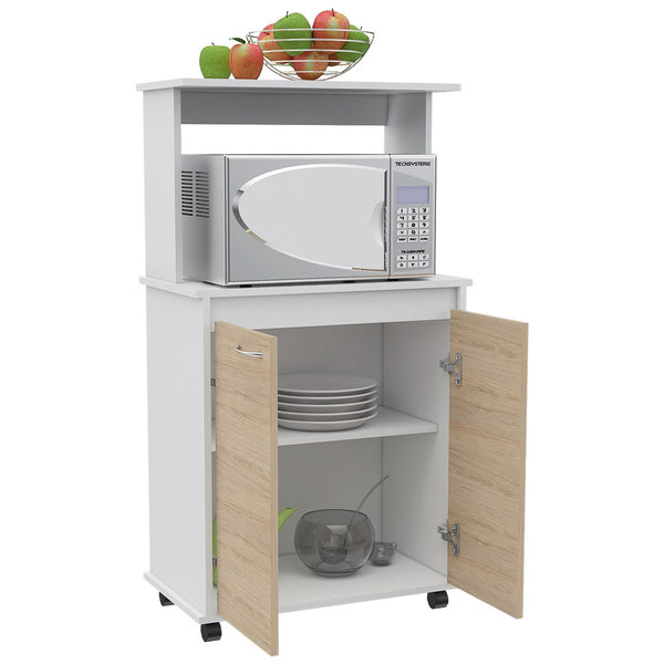 Mueble de Cocina Kitchen Color Blanco y Rovere Para Cocina