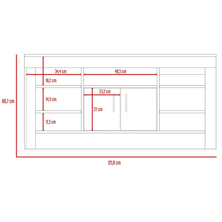 Rack TV Romazino Color Habano Para Sala De Estar