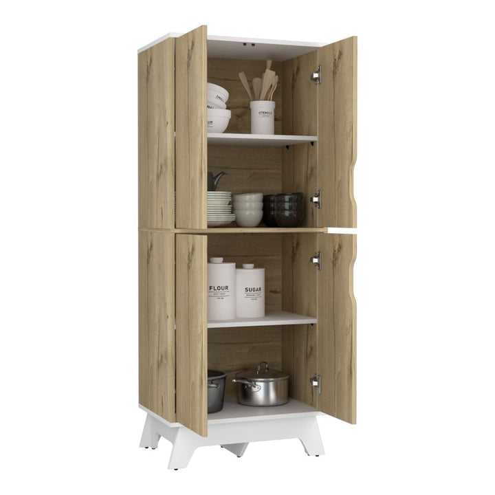 Alacena de Cocina BI Color Duna y Blanco Para Cocina