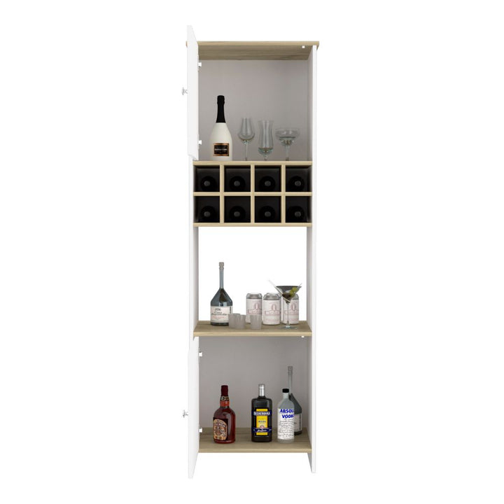 Bar BI Color Blanco y Duna Para Sala De Estar