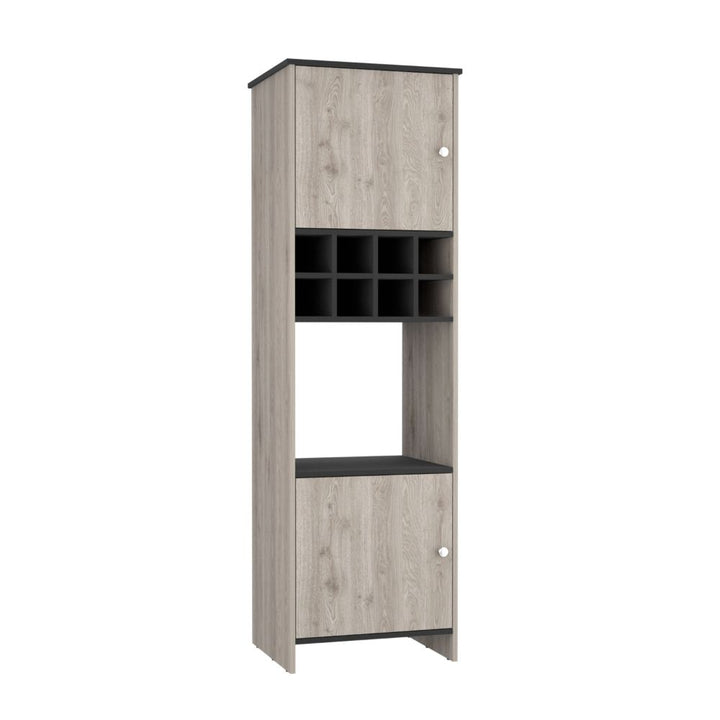 Bar BI Color Ceniza y Wengue Para Sala De Estar