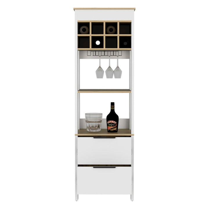 Bar Bi Color Colección Color Blanco y Duna Para Sala De Estar