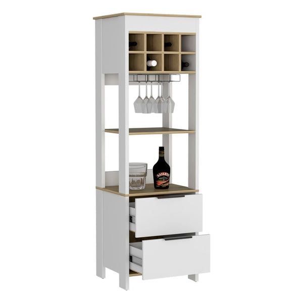 Bar Bi Color Colección Color Blanco y Duna Para Sala De Estar