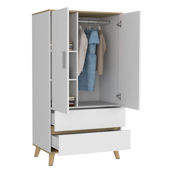 Closet Z Color Blanco y Duna Para Dormitorio