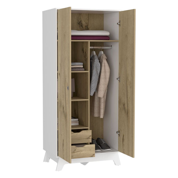 Closet Z Color Blanco y Duna Para Dormitorio