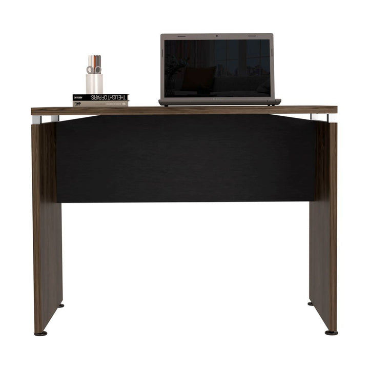 Mesa Escritorio Home Office Color Negro Soft y Coñac Para Oficina