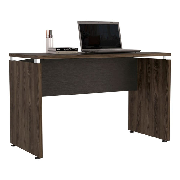 Mesa Escritorio Home Office Color Negro Soft y Coñac Para Oficina