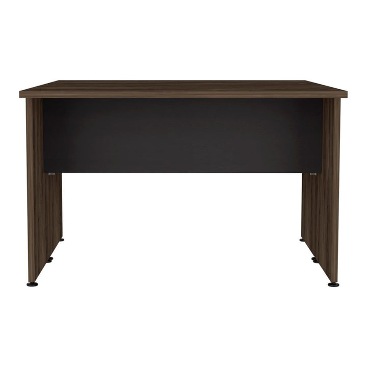 Mesa Escritorio Doble Home Office Color Negro Soft y Coñac Para Oficina