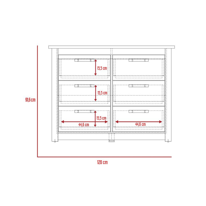 Cómoda Z Color Blanco y Duna Para Dormitorio