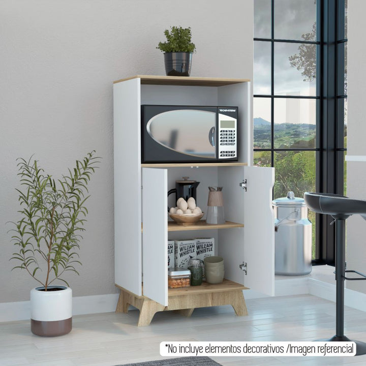 Mueble de Microondas Bajo BI Color Blanco Duna Para Cocina