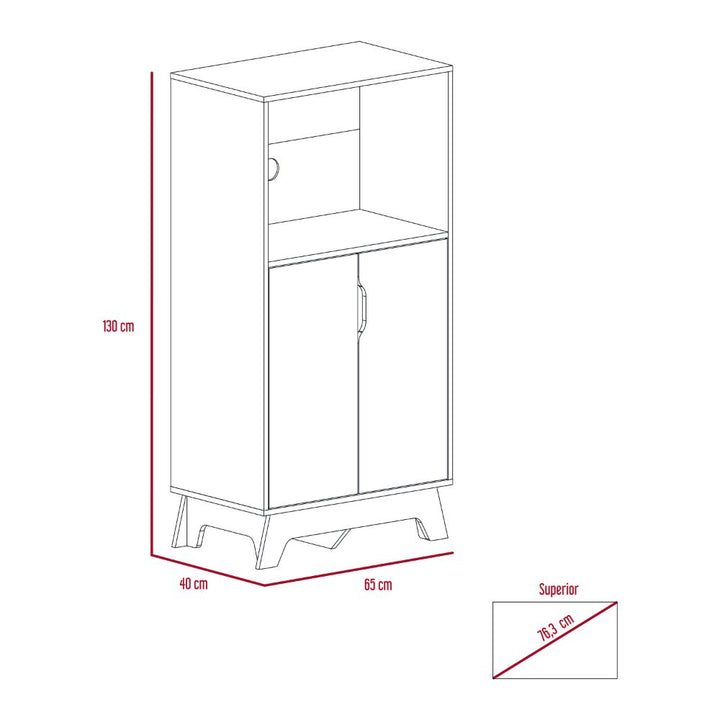Mueble de Microondas Bajo BI Color Blanco Duna Para Cocina