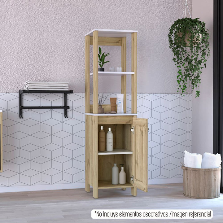 Mueble Optimizador Bath BI Color Blanco y Duna Para Baño
