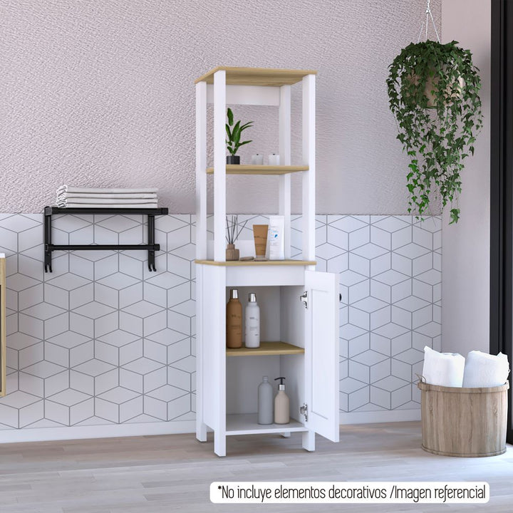 Mueble Optimizador Bath BI Color Duna y Blanco Para Baño