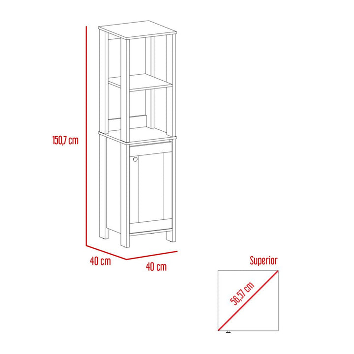 Mueble Optimizador Bath BI Color Duna y Blanco Para Baño