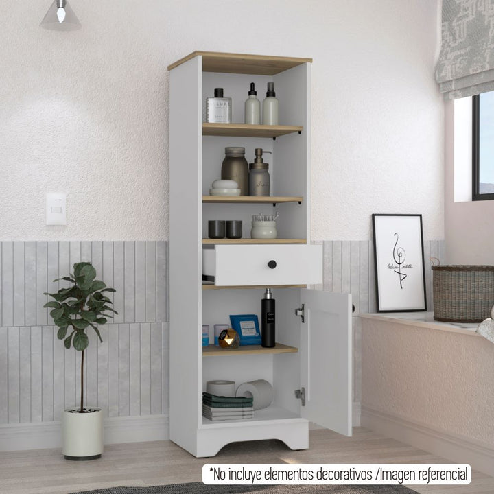 Mueble Optimizador Bath Bi Color Duna y Blanco Para Baño