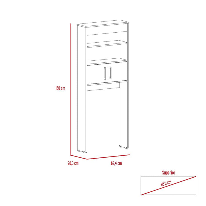 Mueble Optimizador Wc Bath BI Color Duna y Blanco Para Baño