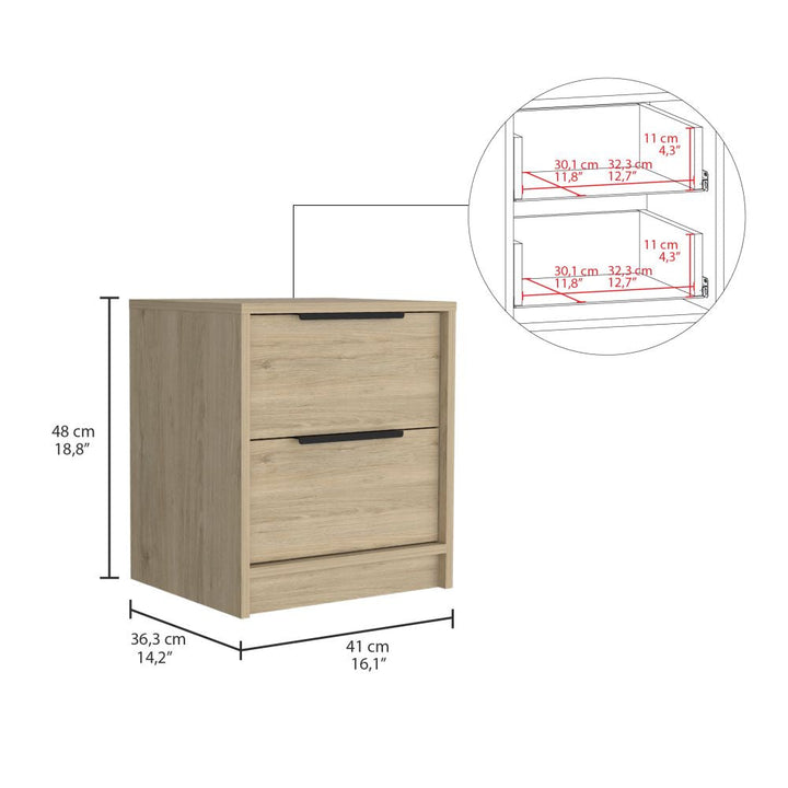 Velador Kaia Color Blanco Marqueza Para Dormitorio